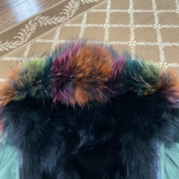 Fur Parka genuine fur size xs - Picture 3 of 7
